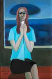 Halim Habashy, By The Window, oil on board