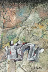 Hamed Abdalla, Nuhud, acrylic and mixed media on paper