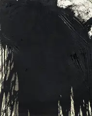 Hermann Nitsch, Ohne Titel (Schwarzes Schüttbild), Öl auf Jute