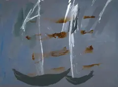 Wolfgang Schneider, Ohne Titel (grau/braun), Öl auf Leinwand