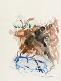 Per Kirkeby, Ohne Titel, Aquarell und Gouache auf Arches, France (Wasserzeichen)