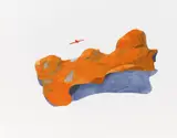 Armin Hartenstein, "Schatten nahe Ventoux", Collage auf Karton