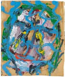 Markus Lüpertz, "Männer ohne Frauen. Parsifal", Öl und Tempera auf Wellpappe