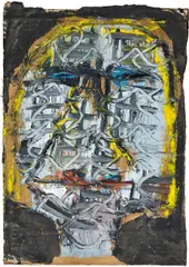 "Männer ohne Frauen. Parsifal" by Markus Lüpertz, Öl und Tempera auf Wellpappe, sold Jun 2016