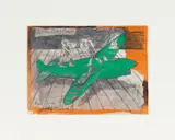 Jörg Immendorff, Zu: The Rake's Progress, 1993, Farboffset auf Karton