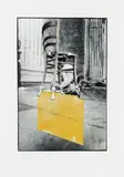 Gerhard Schebler, "Unisolierter Stuhl", Collage auf Pappe