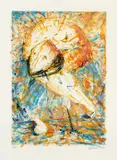 Christian Ludwig Attersee, Ohne Titel, Lithografie auf BFK Rives, France (Wasserzeichen)
