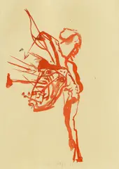 Spur I by Joseph Beuys, Farblithografie auf grünem bzw, sold Jun 2016