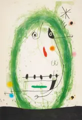 L'Exilé vert by Joan Miró, Radierung, Aquatinta und Carborundum auf Velin, sold Nov 2015