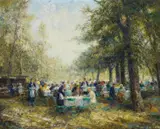 "Der alte Hirschgarten in München" by Otto Eduard Pippel, Öl auf Leinwand, sold May 2016