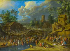 Zwei Gemälde: Plünderungen flämischer Dörfer by Karel Breydel, Jeweils Öl auf Leinwand, sold May 2016