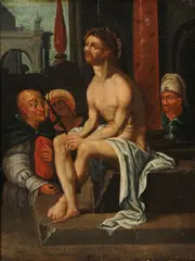 Flemish School, The Mocking of Christ, Oil on oak panel