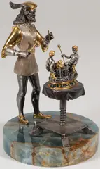 Giuseppe Vasari, Benvenuto Cellini Making the Cellini Salt Cellar, Silvered and gilt metal sculpture