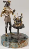 Giuseppe Vasari, Benvenuto Cellini Making the Cellini Salt Cellar, Silvered and gilt metal sculpture