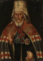 Russian School, Portrait of Metropolitan Platon of Moscow-, Oil on canvas