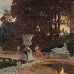 Gaston La Touche, A Change of Seasons, Oil on canvas