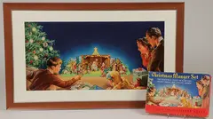 George Hinke, Christmas Manger Set -, Oil on illustration board