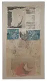 Robert Rauschenberg, Ringer -, Offset lithograph and screen-print in colors transferred to collage of paper bag, cheesecloth, China silk, silk, and satin