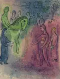 Arrival of Dionysophanes by Marc Chagall, Lithograph in colors on Arches paper, sold Jul 2019