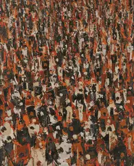 A Crowd Scene by Ablade Glover, Oil on Canvas, offered Jul 2019