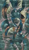 Wisdom Kudowor, Flights of Desire -, Acrylic on Canvas