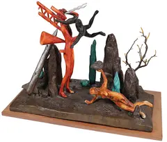 Untitled - by Roland Reiss, Cold painted bronze, offered Jul 2019