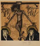 Bernard Buffet, The Crucifixion-, Color lithograph on cream wove Arches paper