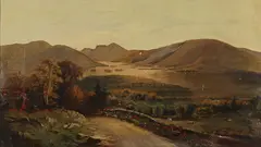 Hudson River School, Expansive Landscape, Oil on canvas
