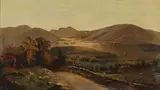 Hudson River School, Expansive Landscape, Oil on canvas