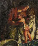 Lawrence Nelson Wilbur, Drying Off and The Tender Years -, Each oil on canvas