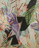 Charles Arnoldi, Abstract Composition-, Monotype on linen