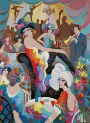 Isaac Maimon, Ladies in a Jazz Club, Oil on canvas