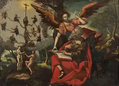 Michael Nagel, The Inspiration of the Evangelist St. Luke, Oil on Champherd Oak Panel
