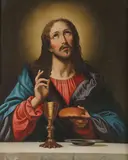 Carlo Dolci, Christo Benedicente, Oil on Canvas