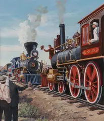 J. Craig Thorpe, The Last Spike-, Oil on card
