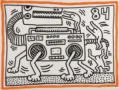 Keith Haring, Untitled (Ghetto Blaster) –, Sumi ink on paper