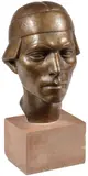 Malvina Hoffman, A Bust of a Man with Head Band, Bronze with brown patina