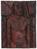 Philippe Cognée, Untitled –, Carved and polychrome wood relief