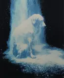 William Wegman, Three Man Rays –, Three color silkscreens and one text panel