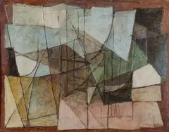 Henrique Boese, Abstract Composition –, Oil on canvas (unstretched)