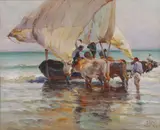 Mathias Alten, Pulling In a Fishing Boat, Valencia –