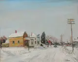 Walter Emerson Baum, After the Storm, Sellersville, PA, Oil on artist board