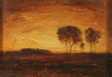 Felix Rassmann, Evening Autumn Glow, Oil on canvas