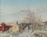 Walter Emerson Baum, The Quiet Road, Oil on Masonite
