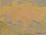 Edward Henry Potthast, A Beach Scene, Watercolor on paper