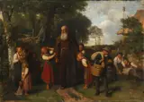 Louis Neustätter, On the Way to a Picnic, Oil on canvas
