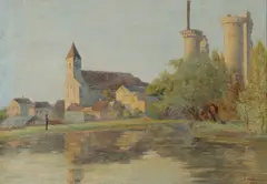 Silas Broux, The Fishing Pond –, Oil on canvas