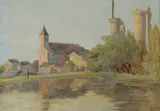 Silas Broux, The Fishing Pond –, Oil on canvas