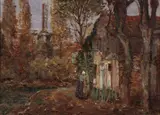Norman S. Chamberlain, The Canal Road –, Oil on canvas mounted on board