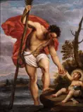 Francesco Amato, St. Christopher and the Christ Child, Oil on canvas